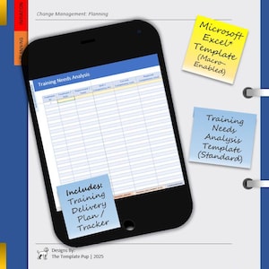 Training Needs Analysis Template | Training Delivery Planning & Tracking Tool | Project Management | Macro-Enabled | Microsoft Excel