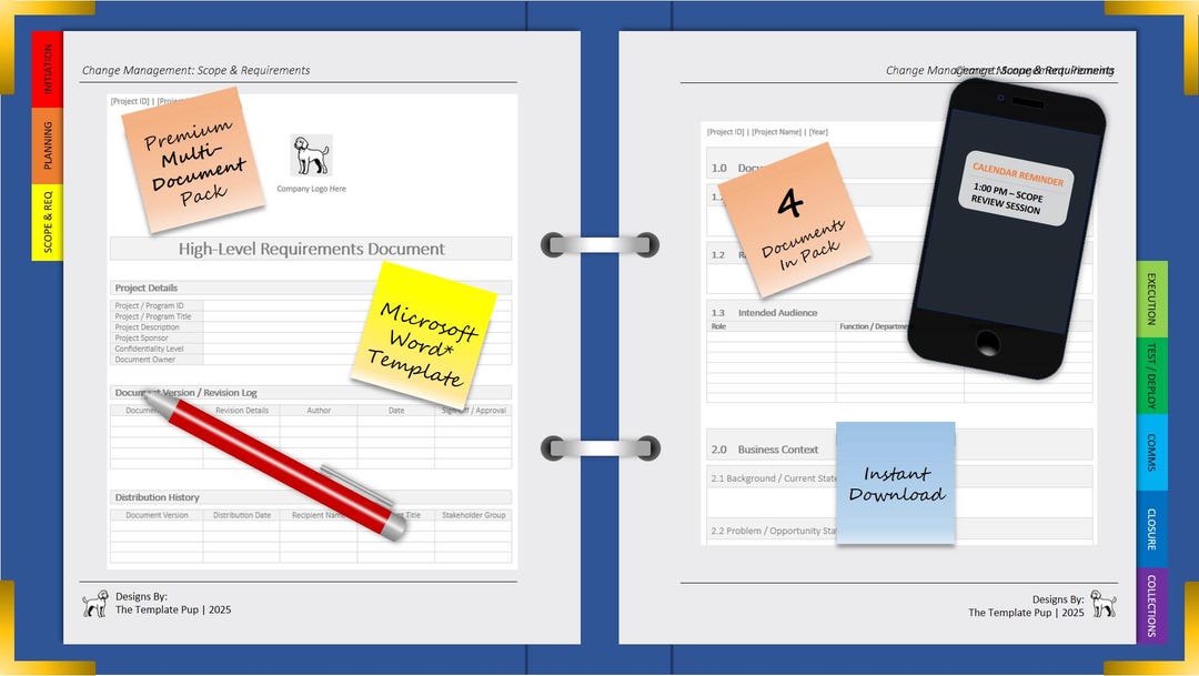 High-level Requirements Template Pack | Word Format With Guide, Sample ...
