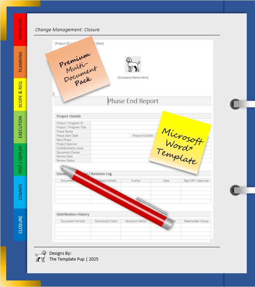 Phase End Report Template Pack | IT Project Management | Microsoft Word ...