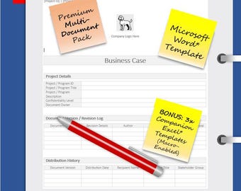 Business Case Template | IT Project Management | Microsoft Word | Includes User Guide + Completed Example PDF