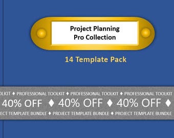 Project Planning Pro Collection | 14 Templates Pack | IT Project Management | User Guides and Completed Examples Included
