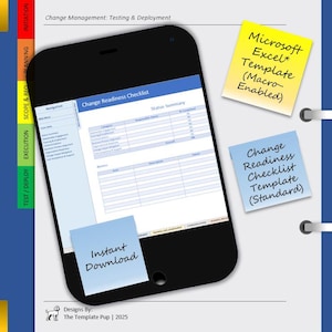 Change Readiness Checklist Template + Sign-Off Sheet | IT Project Management | Microsoft Excel (Macro-Enabled) & Microsoft Word