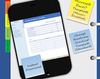 Change Readiness Checklist Template + Sign-Off Sheet | Project Management | Microsoft Excel (Macro-Enabled) & Microsoft Word