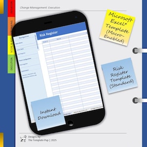Risk Register Template | Excel Risk Log | Macro-Enabled Tracker