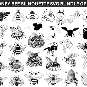 Bee Svg Png Bundle, Bee Png Bundle, Bee Cut Files, Honeycomb Svg, Svg Files For Cricut, Bee Clipart, Honey Bee Svg, Honey Svg, Queen Bee Svg