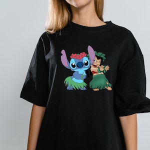 Lilo och Stitch akvarell Clipart, Lilo & Stitch Clipart, söt Lilo PNG, Stitch PNG, ängel PNG, handritad Stitch Lilo, akvarell Cliparts bild 5