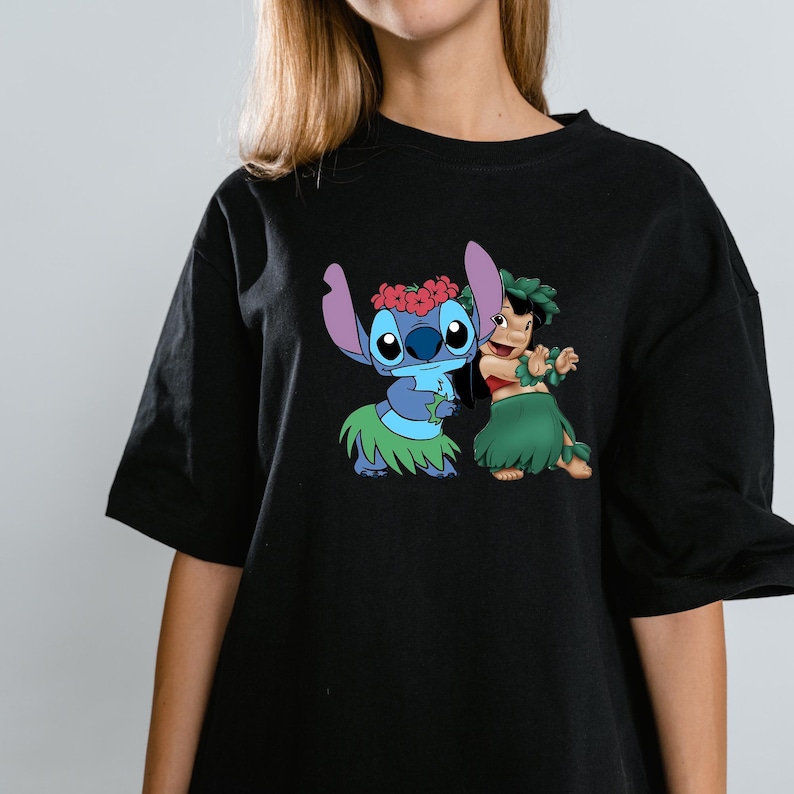 Lilo och Stitch akvarell Clipart, Lilo & Stitch Clipart, söt Lilo PNG, Stitch PNG, ängel PNG, handritad Stitch Lilo, akvarell Cliparts bild 5