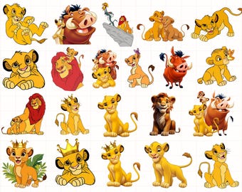 Lion King SVG Mega, Simba Svg for Cricut, Lion King Png, Hakuna Matata Svg for Shirts, Layered Svg Files, Lion King Clipart, Baby Simba Png