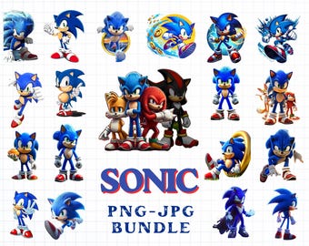 Sonic Png Bundle, High Quality, Sonic Clipart Png, Sonic Silhouette, Sonic Birthday, Sonic print, Baby shirt Diy, Sonic Print Kids Shirt Png