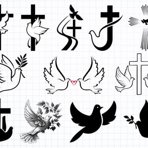 Dove SVG Bundle, Dove PNG Bundle, Dove Clipart, Pigeon SVG Cut Files for Cricut, Wedding Doves Svg, Love Dove Svg, Dove Silhouette