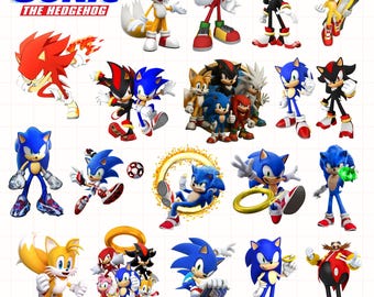 Sonic Png Bundle, High Quality, Sonic Clipart Png, Sonic Silhouette, Sonic Birthday, Sonic print, Baby shirt Diy, Sonic Print Kids Shirt Png
