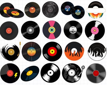 Vinyl Record SVG Bundle, Vinyl Record dxf, Vinyl Record vector, Vinyl Disc svg, Vinyl Record Svg, Melting Vinyl Record Svg. Music svg.