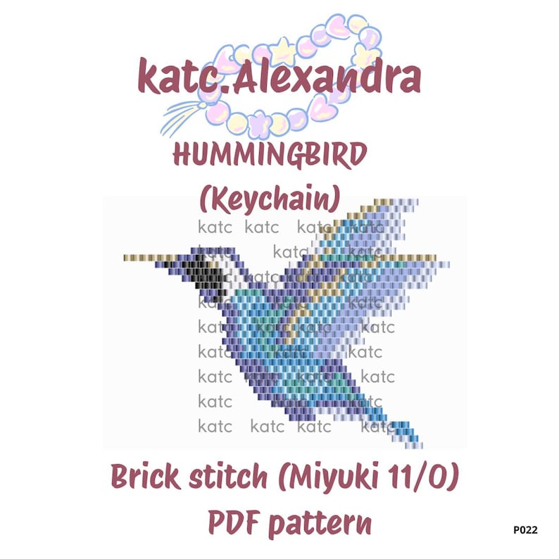 Hummingbird Bead Pattern Brick Stitch Miyuki Delica 11/0 PDF PNG - Etsy