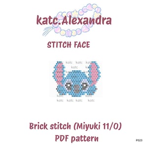 Stitch Bead Pattern Brick Stitch Miyuki Delica 11/0 PDF PNG