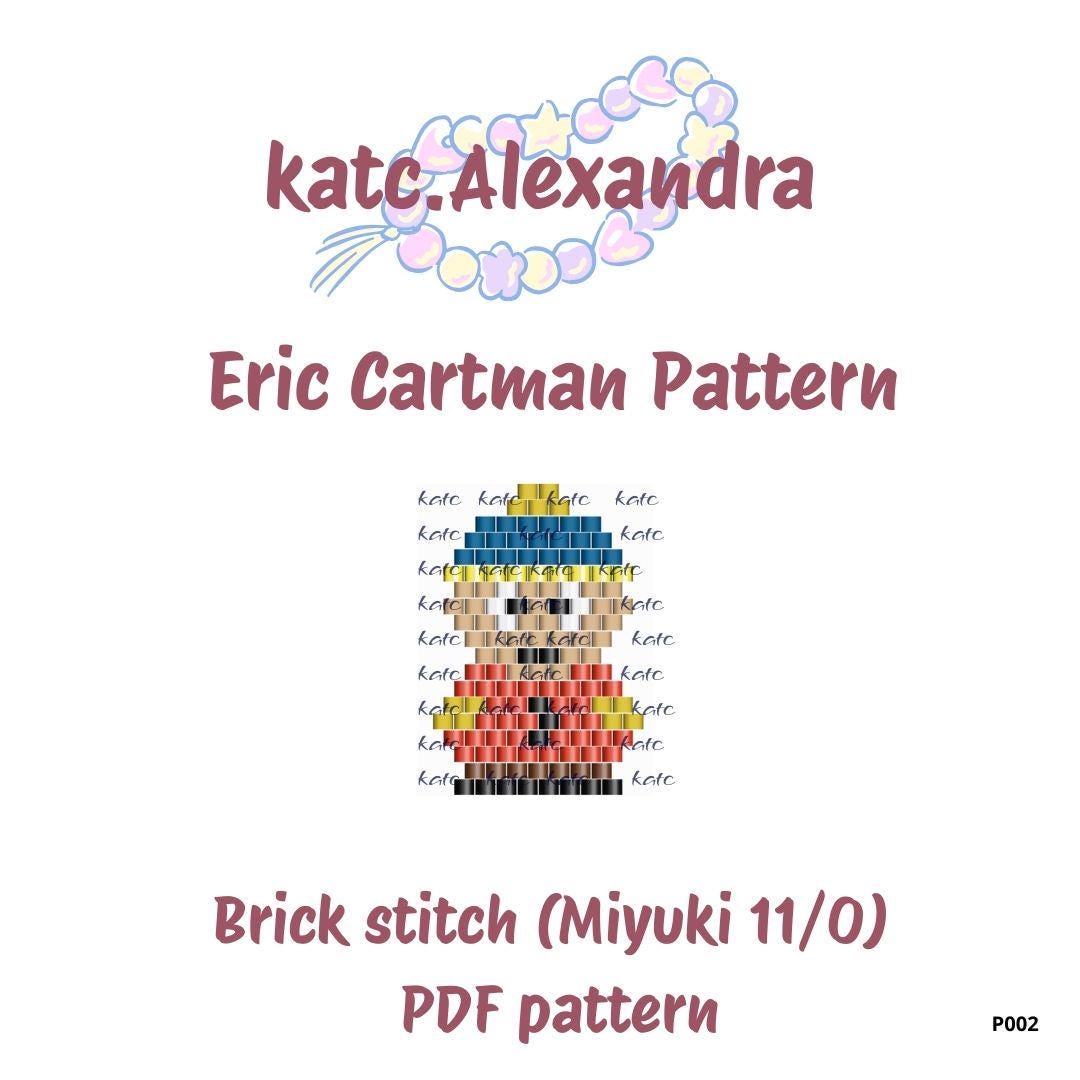 Eric Cartman Brick Stitch Beading Pattern | Miyuki 11/0 PDF | Bead ...