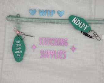Needlepoint Project Bag & Threader Keychain | Custom Stitching Supplies