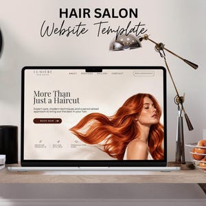 Luxury Hair Salon Website Template | Modern Canva Design (No Coding)