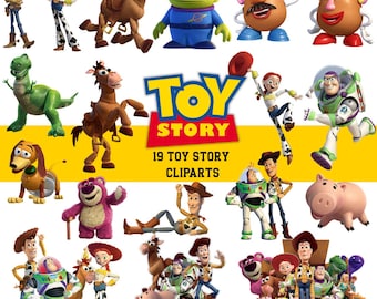 Toy Story Clipart Bundle | Woody, Buzz, Jessie, Rex Characters (Digital Download)