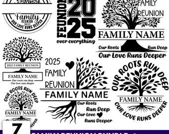 Family Reunion Tree 2025 SVG Design: Our Roots Run Deep (Digital Download, Cricut Ready)