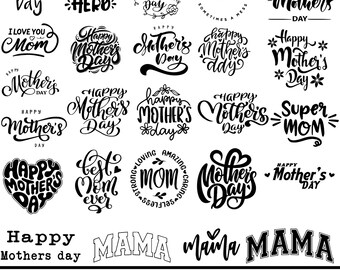 Mother's Day SVG Bundle, Mama, Mom Quotes, Mom Life Designs (Digital Download)