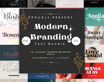 Elegant Font Bundle: Modern Serif, Script & Logo Fonts (OTF, TTF, Webfonts)
