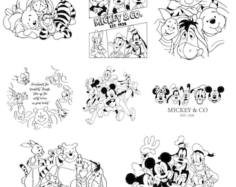 Mouse Svg Png, PDF Instant Download Disney Svg Bundle Printable Design Family Vacation Png Svg For Cricut Cutting File Viny, Cut File