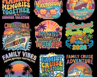 Family Vacation 2026 PNG Bundle, Matching Family Trip Shirt Design, Beach Family Vibes PNG, Family Reunion, Digital Download, Sublimation