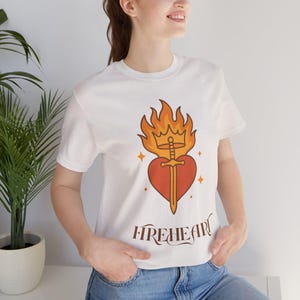 Fireheart Shirt - Throne of Glass Inspired Tee - Aelin Galathynius Fandom Gift - Bookish T-Shirt for Readers & Fantasy Fans