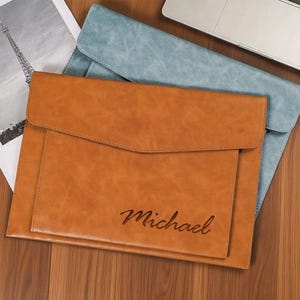 Personalized Leather Case Holder A4 for documents,Personalized Document Case, Document Organizer, Document Storage, School Folder