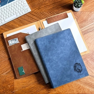 Personalized Leather Portfolio, Custom Leather Folder, Leather Document Organizer, Executive Padfolio, Personalize Graduation Gift