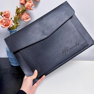 Custom Leather Document Holder, Leather portfolio personalized, A4 Document Holder, Leather Document Case With Logo, Business portfolio