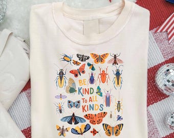 Comfort Be Kind to All Kinds Shirt,Mental Health Shirt, Nature Lover, Eco Friendly Wildlife Kindness Shirt, Granola Girls Tee, Aesthetic Tee