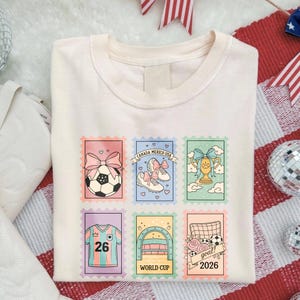 Stamp Movement 2026 Shirt, USA Soccer Tee, Canada Mexico Gameday Top, Cute Soccer Fan T-Shirt, Retro Game Day Shirt, Aesthetics of Movement image 14