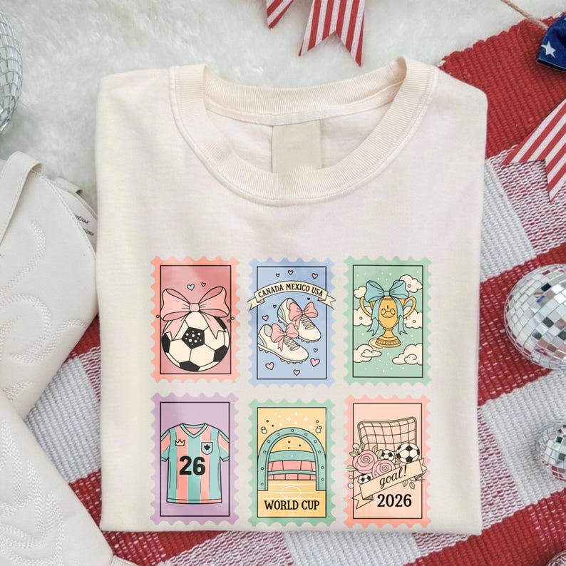 Stamp Movement 2026 Shirt, USA Soccer Tee, Canada Mexico Gameday Top, Cute Soccer Fan T-Shirt, Retro Game Day Shirt, Aesthetics of Movement image 14