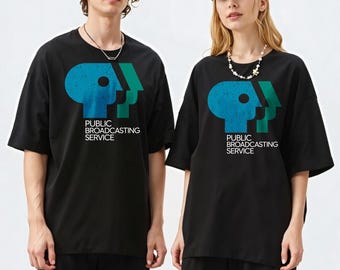 Retro Public Broadcasting Service Comfort Tee, Vintage PBS Logo T-Shirt, 70s 80s Nostalgia Shirt for Classic TV Fans, Political Protest Tee