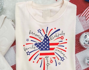 Cozy Firework 4th Of July Shirt,Gift For American,4th Of July Flag Graphic T-Shirt,Freedom T-Shirt,Independence Shirt,4th Of July Kids Shirt