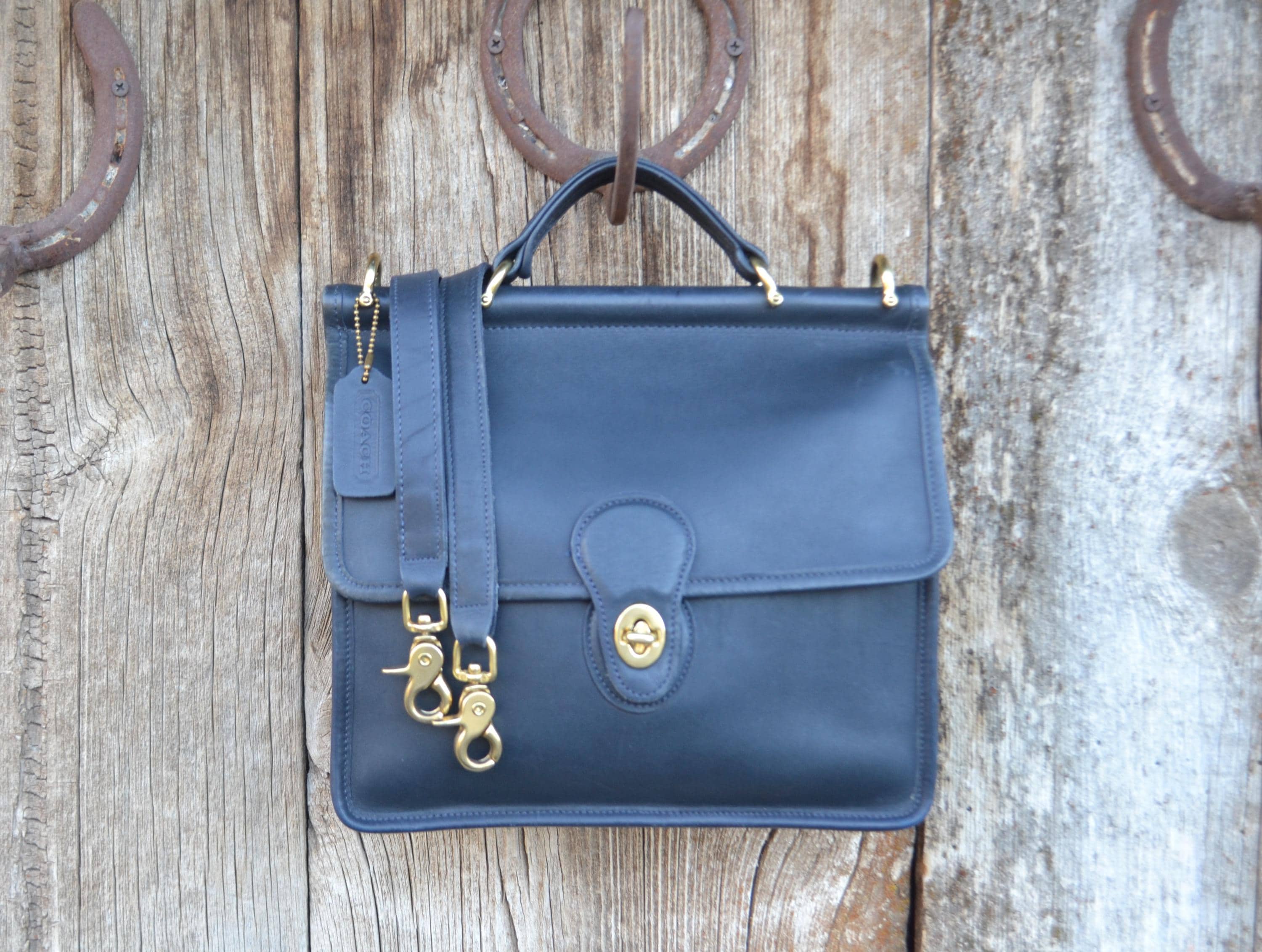 Vintage Coach Willis Bag Navy - Etsy