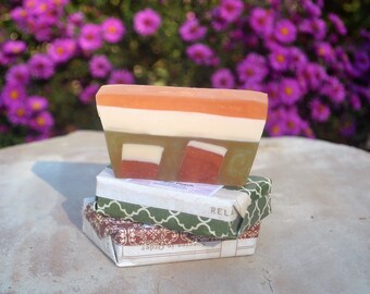 Soap , Ginger Peach Soap, All Natural  Soap, Handcrafted Soap, Shower Favors, Wedding~ Party Favors ~Treasu