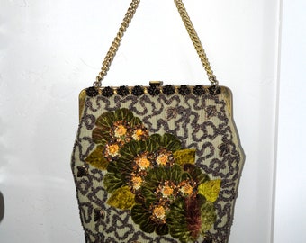 Sale.......Vintage, Rare Soure', 1940's New York  Embellished handbag stunning