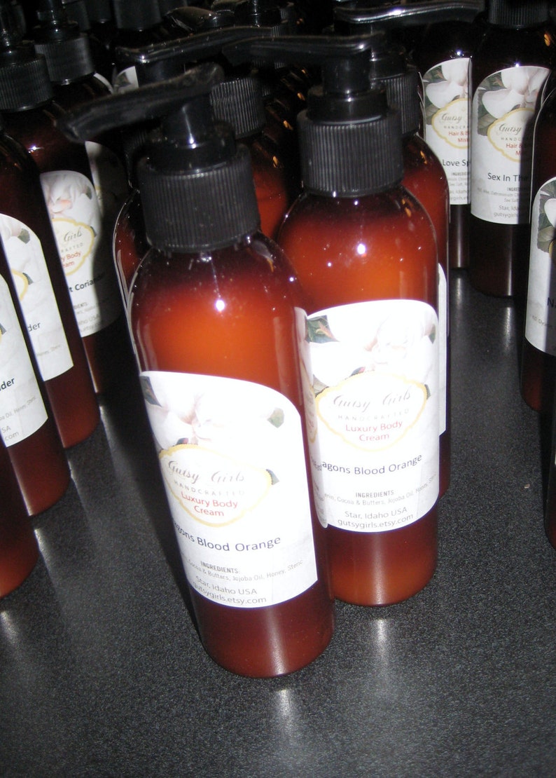 Body Cream, All Natural Cream Bergamot Coriander ,Lotion, Paraben Free, Aromatherapy image 4