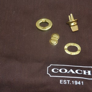Coach replacement turn lock,  Brass,  Nickel