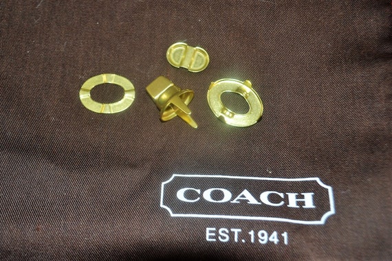 Coach Replacement Turn Lock, Brass, Nickel - Etsy