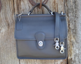Vintage Coach Willis Bag, Navy Blue Leather, Brass Hardware - Etsy