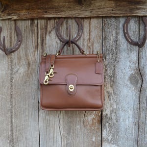 Vintage Coach Willis Bag, British Tan Leather, Brass Hardware - Etsy