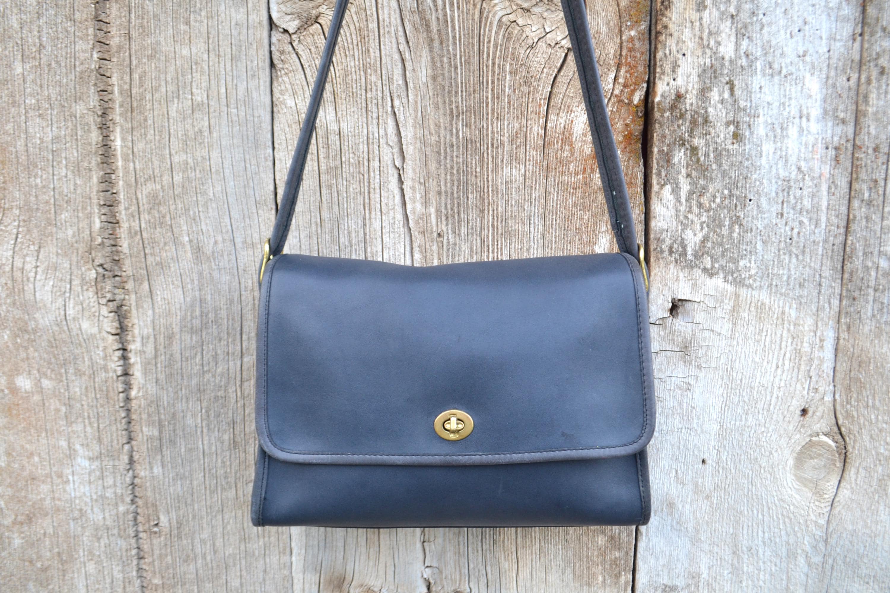 Vintage Coach Willis Bag Navy - Etsy