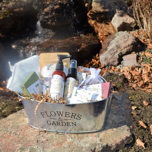 Gift Basket, Spa Basket, Luxury Bath, Bergamot Coriander Basket, Weddings, Showers