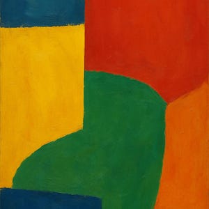 Vibrant Abstract Color Field Composition Wall Art Poster, Colorful Decorative Print, Modern Home Decor, Unique Gift for Art Lovers
