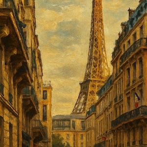 Parisian Dream Matte Vertical Posters, Wall Art, Home Decor, Vintage Style Artwork, Eiffel Tower Print, Romantic Gift