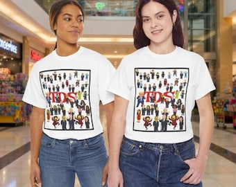 TDS Inflicted Persons Cartoon T-Shirt, Conservative Political Satire Tee