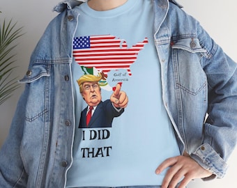 Gulf of America Map T-Shirt, Trump Graphic Tee, Patriotic Americana Shirt